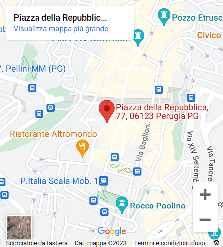 Google Map, Studio Legale Taxelegal Perugia, Piazza della Repubblica